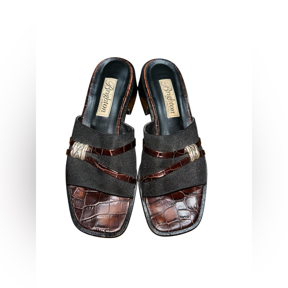 Vintage Brighton Black and Brown Heels